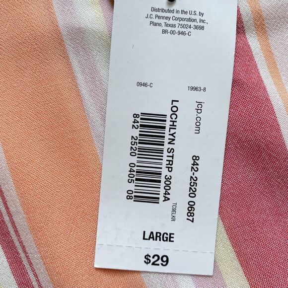 ANA A New Approach Womens Sleeveless Blouse Tank Tops Striped Size L - Set of 2 - Picture 11 of 11